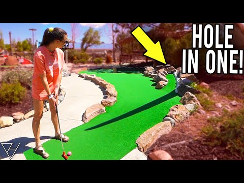 Epic ONE OF A KIND Mini Golf Course! - Double Hole In One!