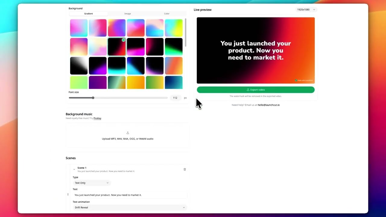 LaunchCut video preview