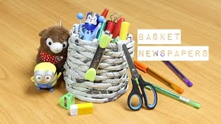 เทคนิค DIY วิธีการสานตะกร้า ด้วยกระดาษหนังสือพิมพ์
