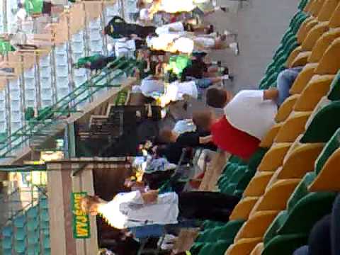 Wjazd z bramą Górnik Łęczna - Widzew Łódź  02,08,2009