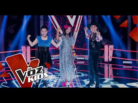 Celeste, Juan Esteban and Sara sing in the Super Battles | The Voice Kids Colombia 2019
