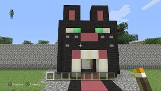 Minecraft PS4 - Evil Black Bunny Rabbit Gate on Superflat [0208]