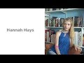 Interview With Hannah Hays