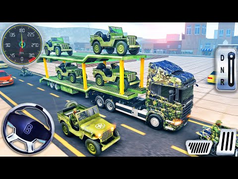 US Army Vehicle Driving Transporter Truck - Cargo Airplane Simulator 2021 - Android GamePlay #2