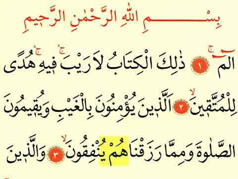 Elif-Lam-Mim | 5 ajetet e para të sures El-Bekare - Dëgjoje dhe mësoje!