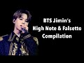 BTS Jimin high note and falsetto compilation