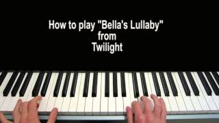 Bella's Lullaby Piano Tutorial Carter Burwell - Twilight