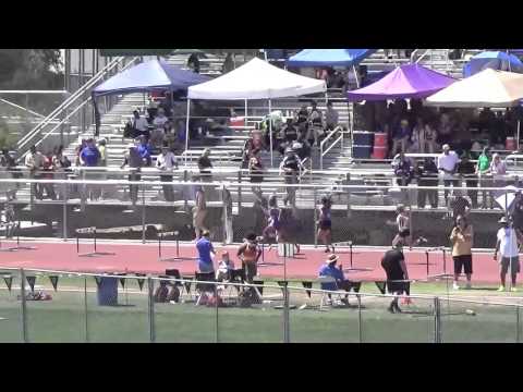 Kelsey Valdez (Lane 8)-Chandler Rotary 300M Hurdles