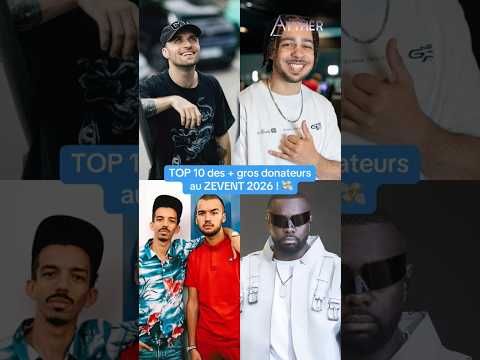 TOP 10 des + gros donateurs au ZEVENT 2026 ! #zevent #zevent2026 #mastu #squeezie