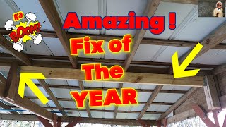 How To FIX a SAGGING ROOF or CEILING on a Home, Shed, Pole Barn or Garage!