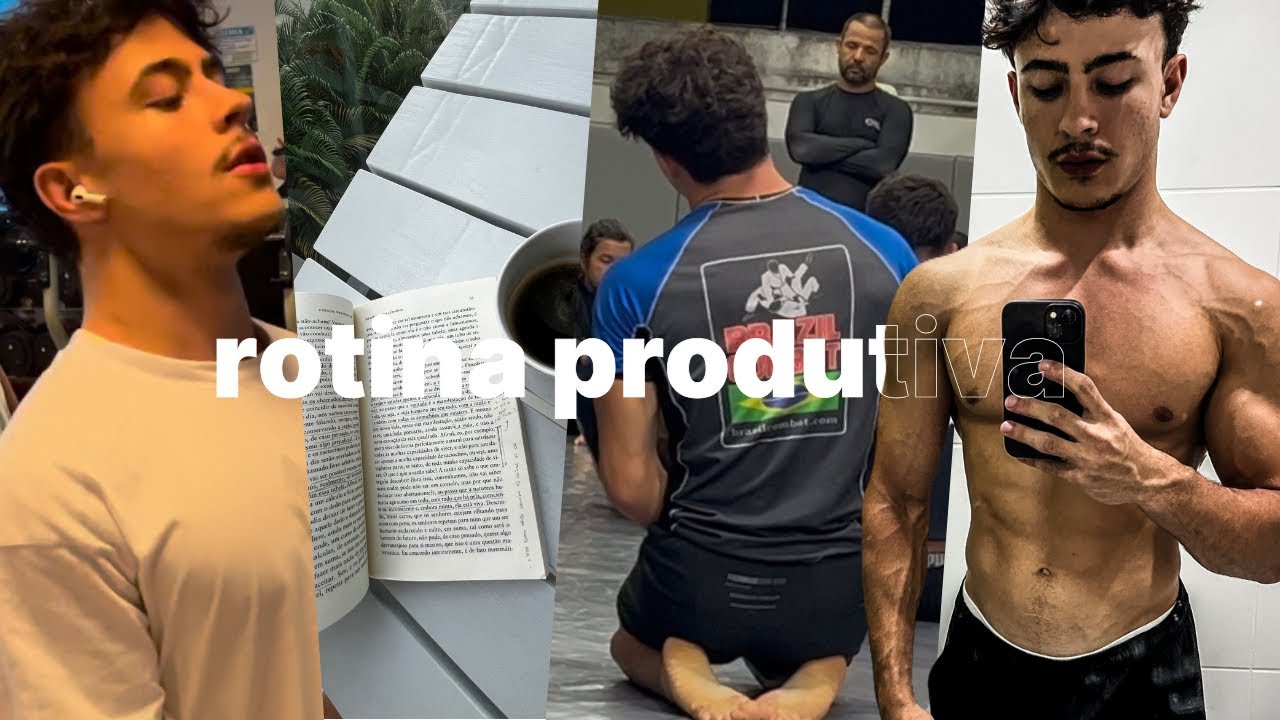 Eu nunca fui TÃO PRODUTIVO em 1 dia | jiu-jitsu, academia, estudo e leitura 🔥