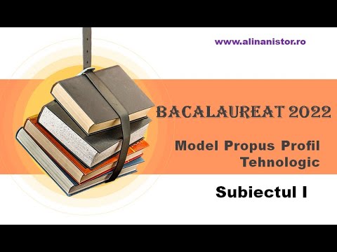 Model Bac  Tehnologic 2022 rezolvat pas cu pas