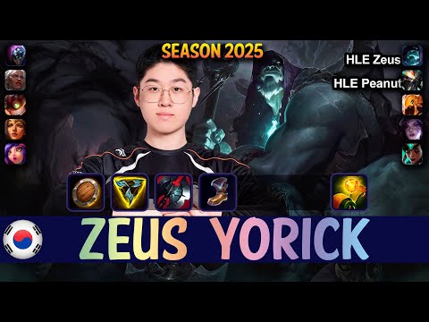 HLE Zeus YORICK vs JAX Top - Patch 25.15 KR Ranked | lolrec