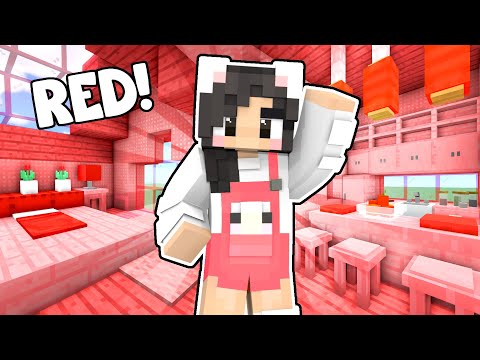 Katherine Elizabeth - ❤️Minecraft But I Can Only Build With RED!