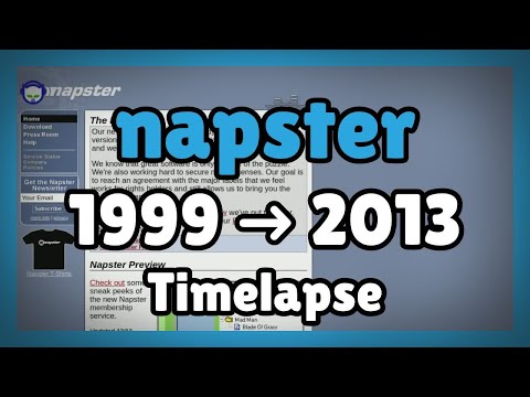Timelapse of NAPSTER Website from 1999 to 2013 | Evolution Of Internet Nostalgia