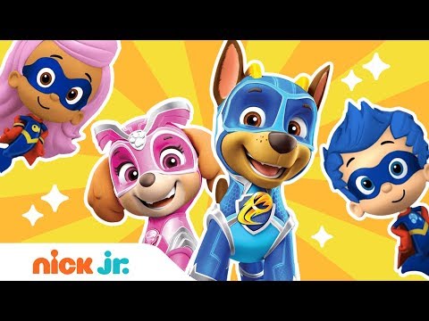 Hero Songs 💪 Ft. PAW Patrol Mighty Pups, Bubble Guppies & More! | Stay Home #WithMe | Nick Jr.