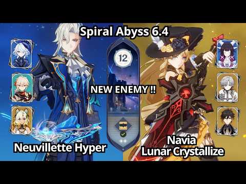NEW !! C0 Neuvillette Hyper & C0 Navia Lunar Crystallize - Spiral Abyss Floor 12 Genshin Impact 6.4