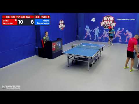 15:30 Вавренюк Сергей 3-2 Дорошенко Артём стол 4  ЮГ-3  05.07.22