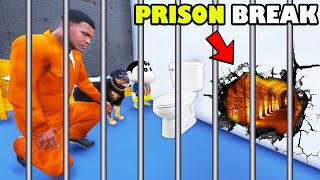 Franklin Planning To Escape Prison Through Scary Sewer in GTA 5 | SHINCHAN and CHOP