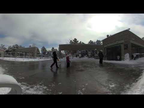 Mount Rushmore in the winter