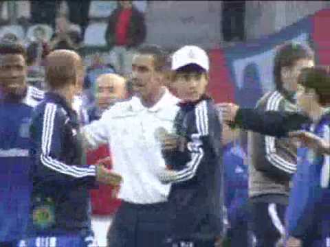 La joie du dynamo apres leur match contre Tavriya