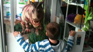 Isaiah meets Alvin Allosaurus at  Refreshing Memor