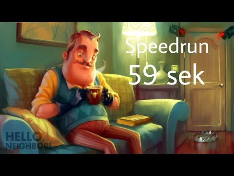 Hello Neighboar alpha 1 speedrun 59 sek