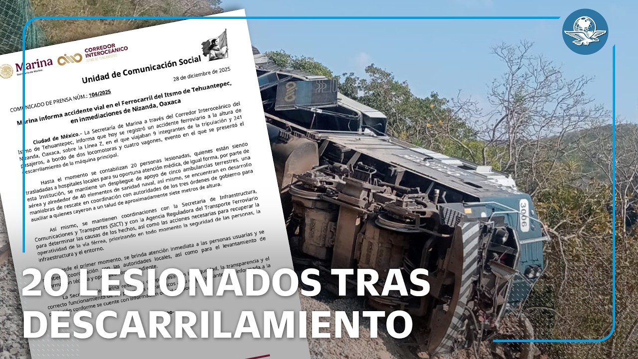Accidente del Tren Interoceánico en el Istmo deja 20 personas lesionadas