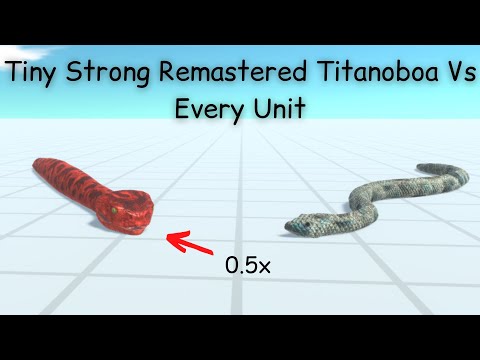 Tiny Strong Remastered Titanoboa Vs Every Unit ARBS |Animal Revolt Battle Simulator