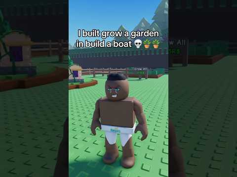 I built Grow a Garden in build a boat 🤑 #roblox #coems