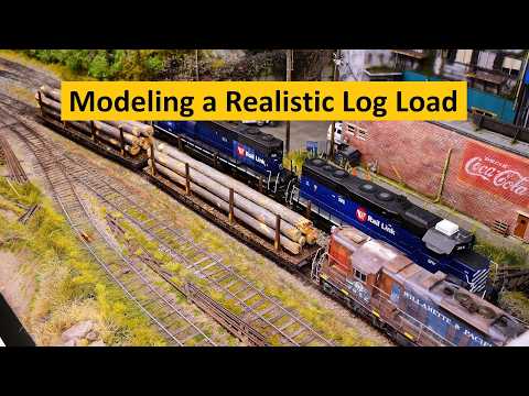 Modeling a Realistic Log Load for a Model Railroad Layout # 366 | Boomer Diorama