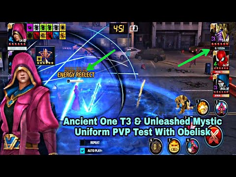 Ancient One T3 & Unleashed Mystic Uniform PVP Test With Obelisk - Marvel Future Fight