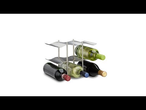 Casier à vin 9 bouteilles en inox Argenté - Métal - 27 x 22 x 17 cm