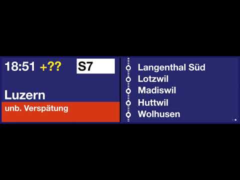SBB TTS Durchsage - Die S7 nach Luzern ist noch nicht fahrbereit (Blitzschlag)