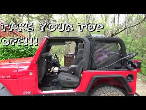 How to use your Jeep TJ soft top - including Sunrider feature