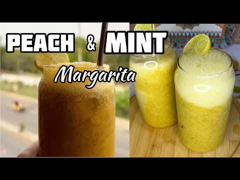 Peach & Mint Margarita Recipe | Summer refreshing Drink | Peach & Mint Drink #margaritarecipe