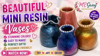 ✨ These Mini Resin Vases Turned Out AMAZING! | Easy DIY Resin Art