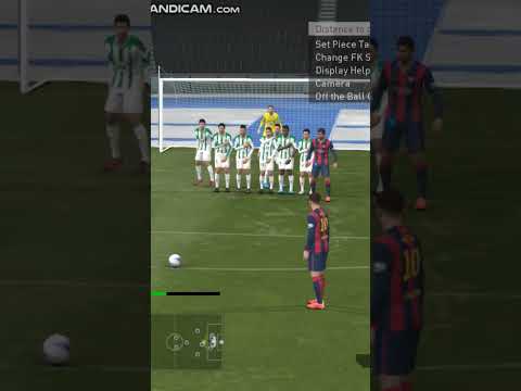 PES 2015 retro game Messi freekick goal #pes2015 #messi #freekick #game #goal #clip