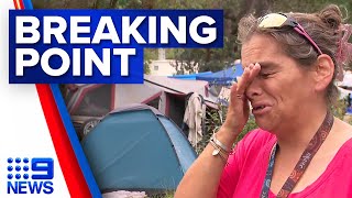 Families forced to live in tents amid Sydney’s rental crisis | 9 News Australia