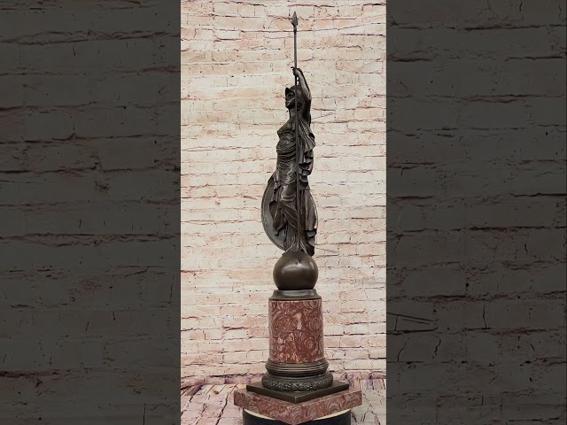 Vídeo relacionado con Athena con búho Medusa Shield - Estatua de alabastro griego (26,9 cm)