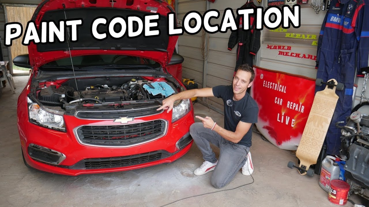 PAINT CODE LOCATION CHEVROLET CRUZE, CHEVY SONIC
