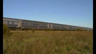 preview picture of video 'The Ghan,80th year train,north of Coonamia, Australia 2 August 2009.'