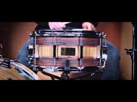 Pork Pie 14x7 Rosewood/Zebrawood over Maple Shell Snare Drum