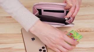 Кошелек из кожи на защелке ST Leather 19344 розовый
