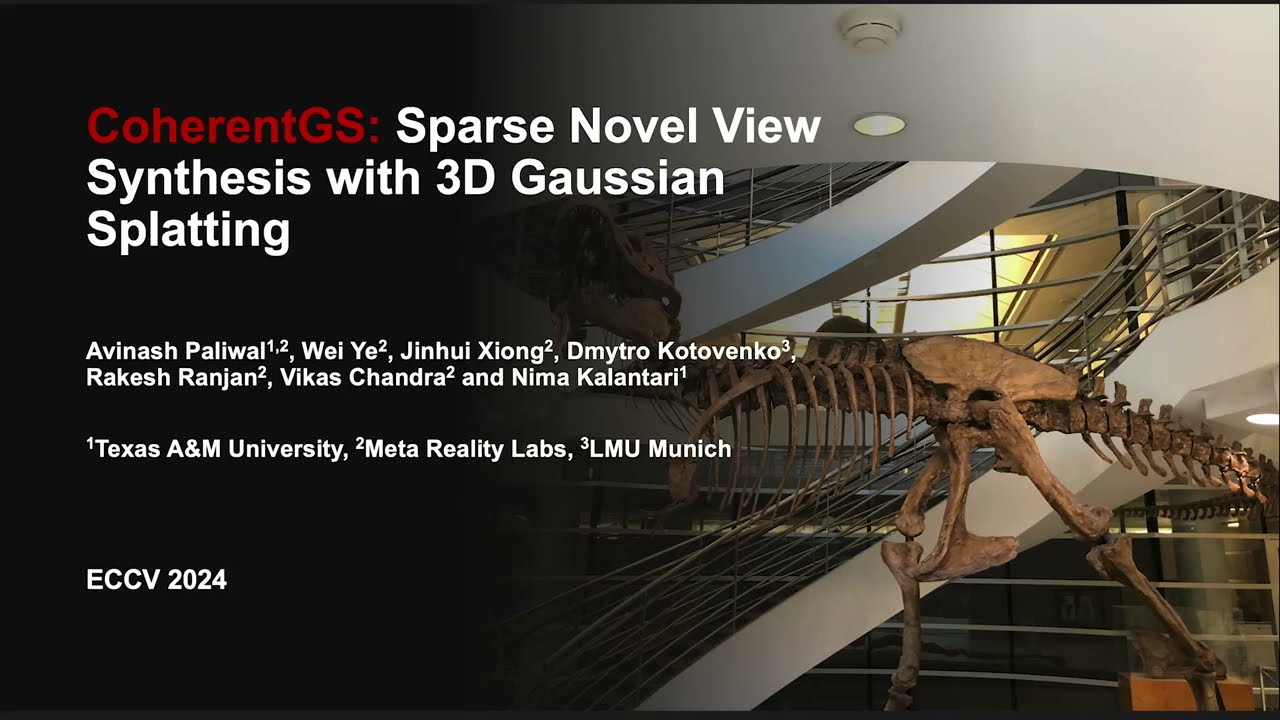 [ECCV 2024] CoherentGS: Sparse Novel View Synthesis with Coherent 3D Gaussians