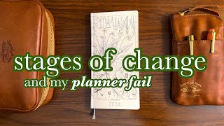 Understanding my planner fail using the Stages of Change | home and garden hobonichi weeks update