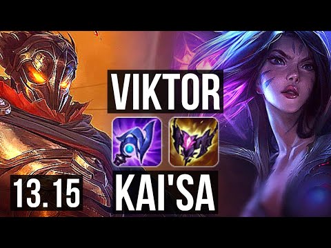 VIKTOR vs KAI'SA (MID) | 2.9M mastery, 1800+ games, 9/3/6 | NA Grandmaster | 13.15