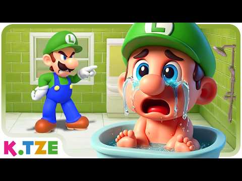 Baby Luigi Hates Bathing 🛁😭 Super Mario Odyssey Story