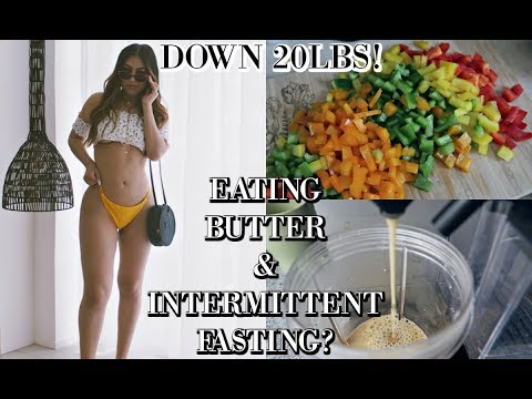 WHAT I ACTUALLY EAT IN A DAY: INTERMITTENT FASTING & EATING BUTTER TO LOSE WEIGHT Video