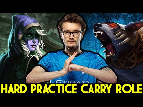 MIRACLE Hard Practice Carry Role with Drow Ranger & Ursa Dota 2